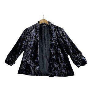 Express Crushed Velvet Animal Print Open Cardigan size 2‎